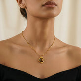 Golden Irregular Tiger Eye Pendant