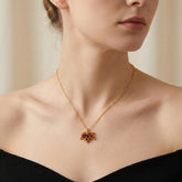 Red Maple Leaf Pendant Necklace