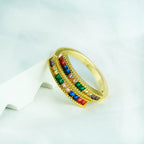 Chroma Arc Rainbow Ring – Waterproof & Anti-Tarnish Elegance