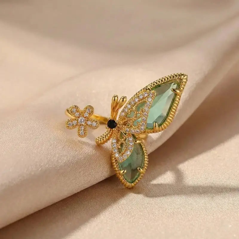 Golden Butterfly Statement Ring Lifestyle