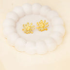 Golden Flower Non-Tarnish Jewelry Studs Earrings