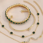 Golden Green Layered Stack