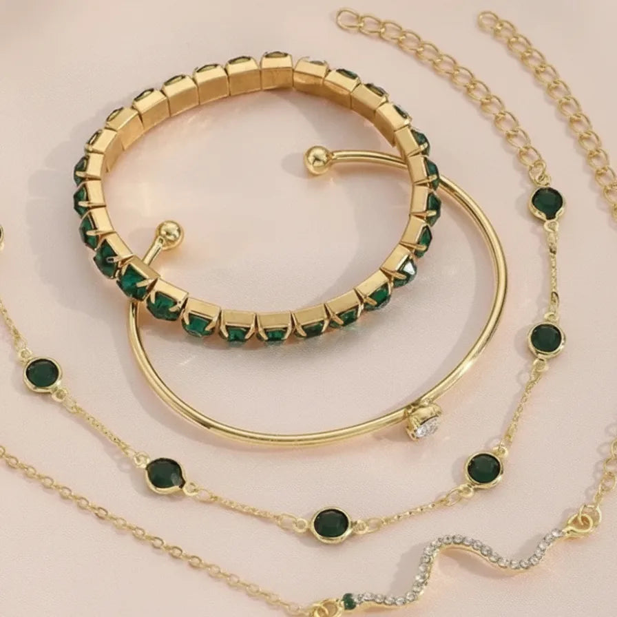 Golden Green Layered Stack