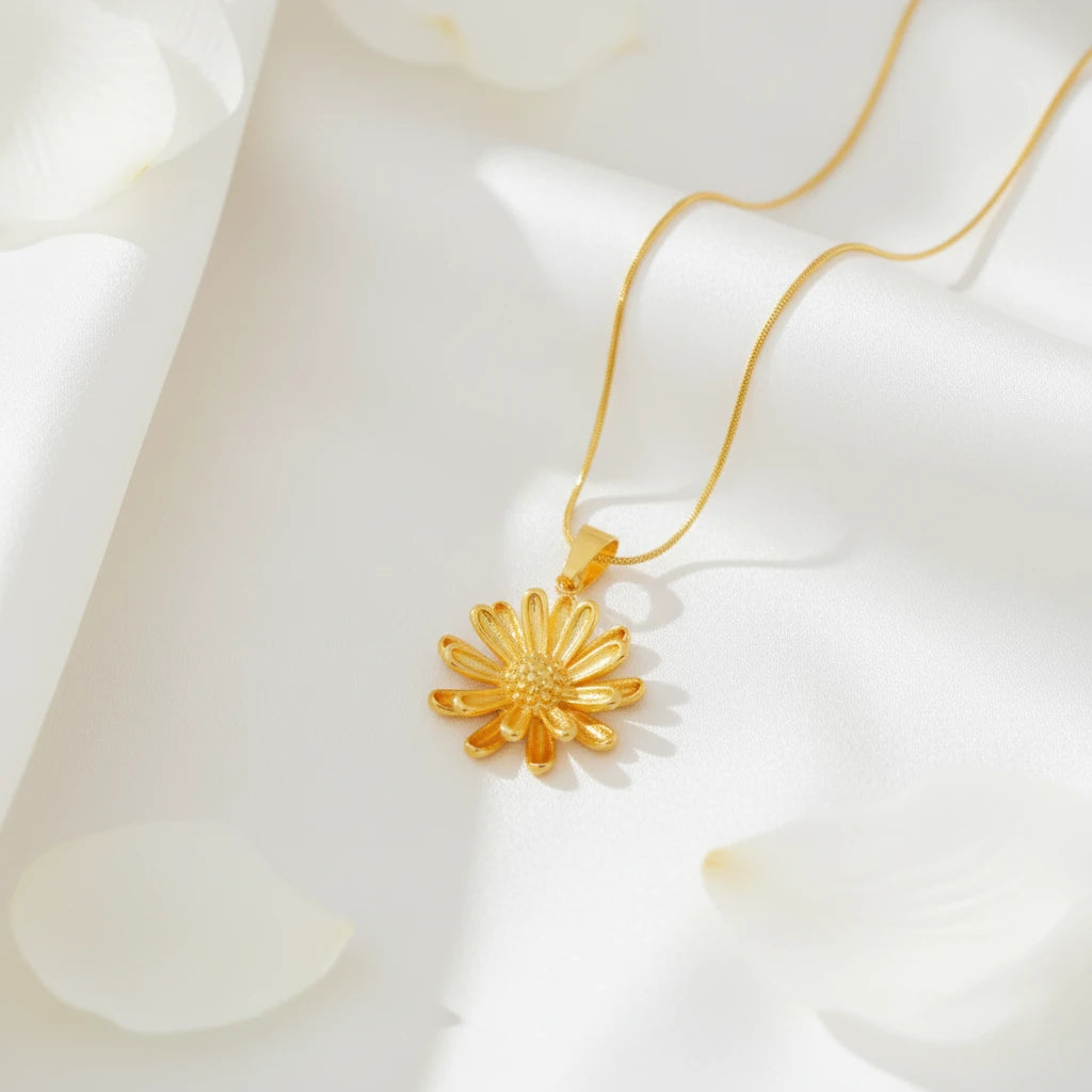 Sunflower Pendant Necklace