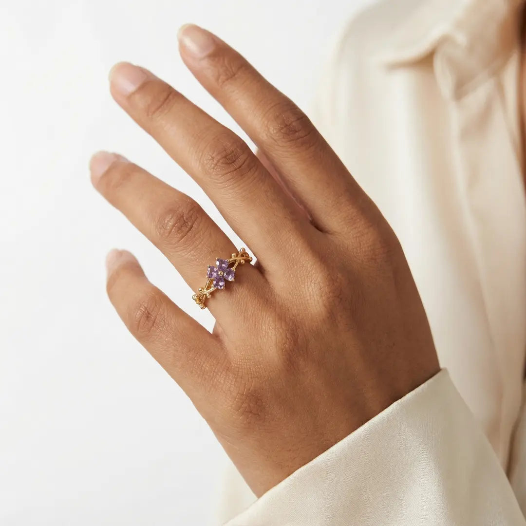 Boho Golden Rhinestone Ring