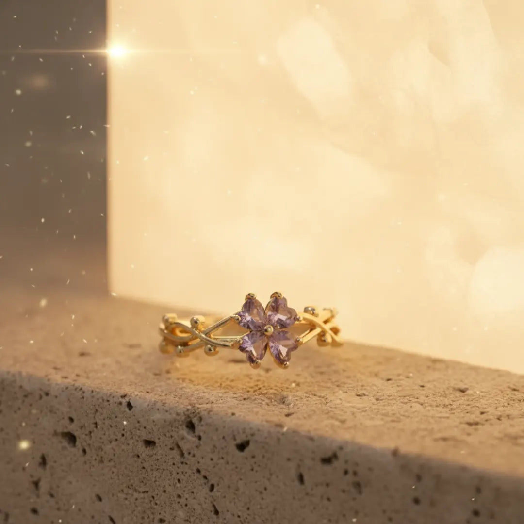 Boho Golden Rhinestone Ring