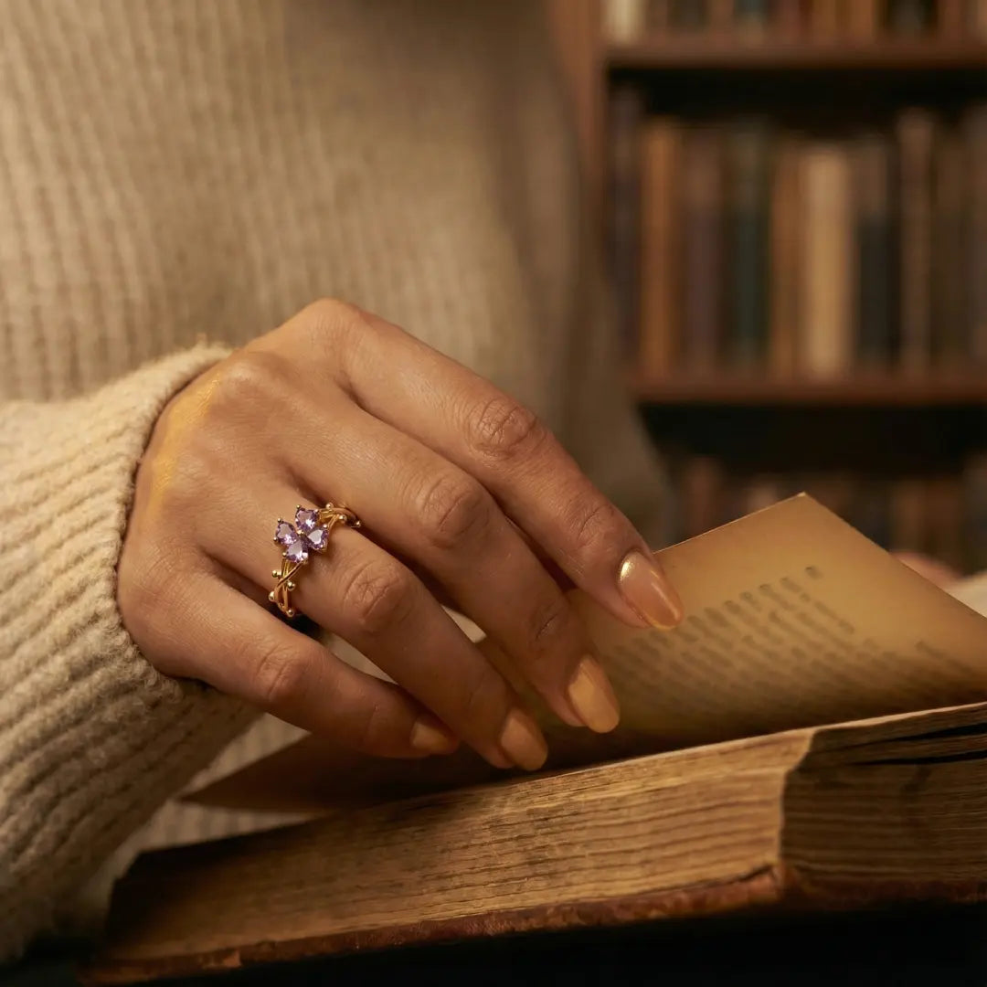 Boho Golden Rhinestone Ring