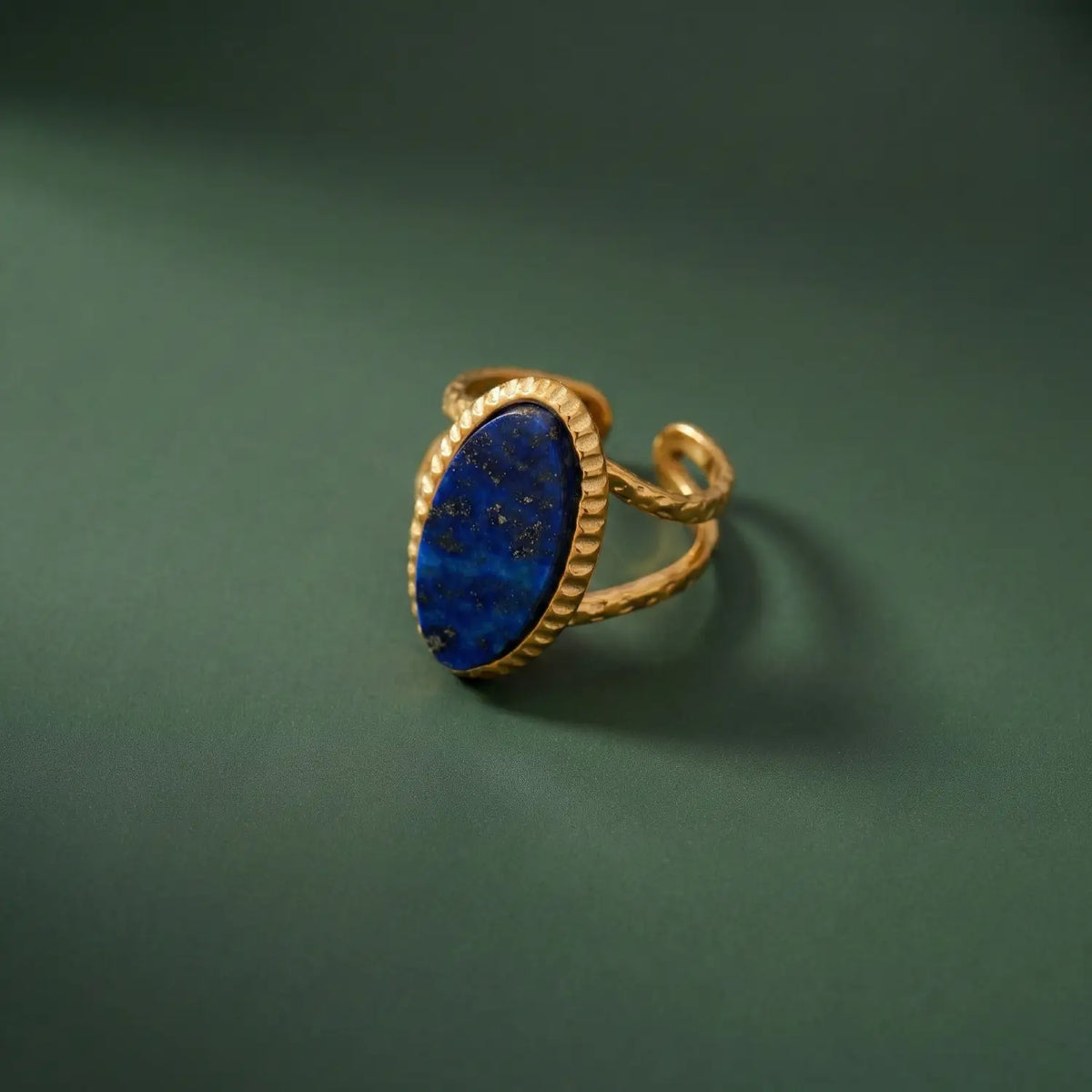 Oval Lapis Statement Cocktail Ring